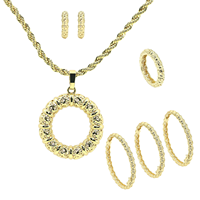 Fabricant de bijoux – Parure de bijoux cercle en filigrane plaqué or épais avec zircon, certifiée CE, pour un look minimaliste haut de gamme