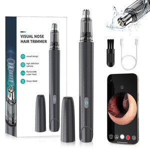 Tondeuse à poils de nez électrique rechargeable, outil de nettoyage visuel intelligent pour hommes, 25 ans, alimenté par batterie - Product Image 3