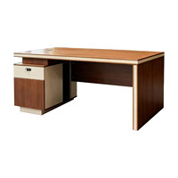 Bureau de direction moderne et minimaliste avec chaise, table individuelle et tiroirs de rangement intégrés
