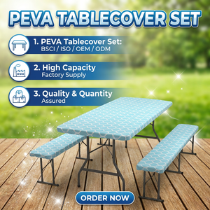 Juego de 3 <span class=keywords><strong>Fundas</strong></span> Elásticas para Mesa de Exterior, Impresas, Resistentes, con Reverso de Franela Antideslizante y Ecológicas, Venta Directa de Fábrica al Por Mayor - Product Image 1