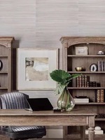 Bibliothèque en bois massif de style américain, combinaison bureau rétro français, étagère de rangement ouverte multi-niveaux en chêne sans portes