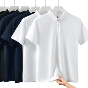 250 G סריגה כותנה פולו חולצה דש loose חצי שרוול סרבל של גברים ונשים של חולצות קצר שרוול