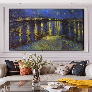 Peintures à l'huile reproduisant des œuvres célèbres de <span class=keywords><strong>Van</strong></span> <span class=keywords><strong>Gogh</strong></span>, faites à la main, sur toile, sur mesure, pour la décoration du salon, vente en gros personnalisée. - Product Image 5
