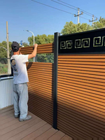 Clôture modulaire de conception moderne, panneaux de clôture horizontaux pour la protection de la vie privée, clôture de jardin extérieure