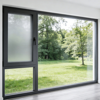 Ventana Abatible de Aluminio Templado con Aislamiento Térmico, Impermeable e Insonorizada, Directo de Fábrica, para Balcón