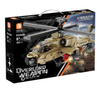 Ensemble de blocs de construction d'hélicoptère militaire 366-368 pièces, modèle d'avion DIY, briques en plastique, jouet éducatif de collection, unisexe, anniversaire