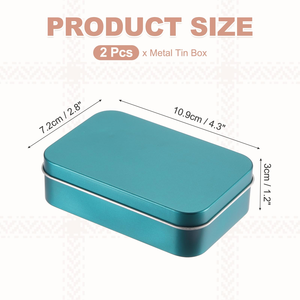Caja Metálica Rectangular Pequeña con Tapa Abatible para Empaque de Dulces y Mentas, con Logotipo Personalizado al por Mayor - Product Image 3