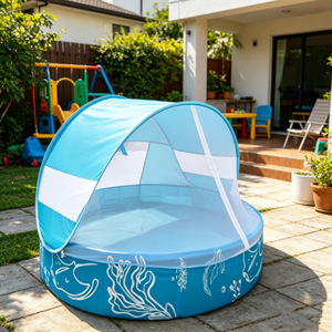 <span class=keywords><strong>Piscine</strong></span> pliable avec parasol, <span class=keywords><strong>piscine</strong></span> portable <span class=keywords><strong>pour</strong></span> enfants, <span class=keywords><strong>piscine</strong></span> de jeu aquatique, <span class=keywords><strong>piscine</strong></span>-tente de plage - Product Image 3