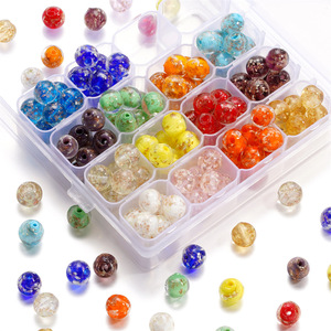 Luminous <b>Gold</b> Sand Loose <b>Beads</b> 10mm Round Crystal Lampwork Glass For <b>Bracelet</b> Making DIY Jewelry Accessories Wholesale - Product Image 1