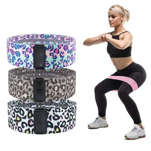 Nouveau design élastiques de fitness à domicile motif entraînement butin exercice tissu bandes de résistance conception personnalisée impression bandes de résistance de hanche