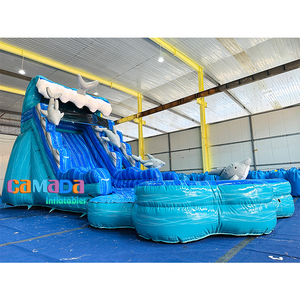 Nhà Máy Giá 18 OZ PVC Ngoài Trời Dành cho người lớn bơm hơi khổng lồ trượt nước với có thể tháo rời hồ bơi và quạt gió cho sân sau bên - Product Image 5