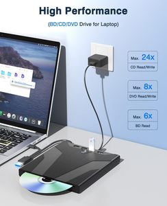 <span class=keywords><strong>Lecteur</strong></span> Combo Blu-ray Externe USB 3.0 Type-C pour PC Portable, <span class=keywords><strong>Lecteur</strong></span> Blu-ray Portable Fin, Graveur CD/<span class=keywords><strong>DVD</strong></span>, <span class=keywords><strong>Lecteur</strong></span> Blu-ray 8-en-1 - Product Image 2