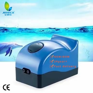Jeneca Silent Air Pump for Fish Tank 3W 4W Dual-Outlet Aquarium Oxygen Aerator ABS Plastic Luxury Design for Outdoor Desktop Use