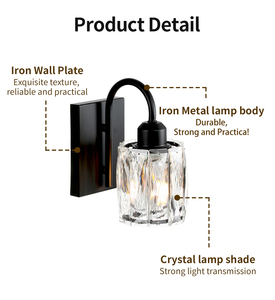 Appliques murales décoratives modernes <span class=keywords><strong>de</strong></span> luxe, <span class=keywords><strong>luminaire</strong></span> mural en cristal, lampe murale intérieure pour la maison, la chambre à coucher, le couloir, la <span class=keywords><strong>salle</strong></span> <span class=keywords><strong>de</strong></span> <span class=keywords><strong>bain</strong></span> - Product Image 5