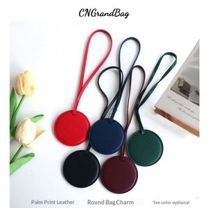 New Creative Leather Bag Pendant PU Round Keychain <b>Charm</b> Lanyard Hanging Decoration Bag <b>Keyring</b> Anti-Lost Waterproof - Product Image 3