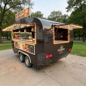 Remorque sur mesure homologuée CE DOT, entièrement en acier inoxydable, conçue sur mesure pour la vente ambulante de burgers et de restauration rapide, cuisine mobile. - Product Image 1