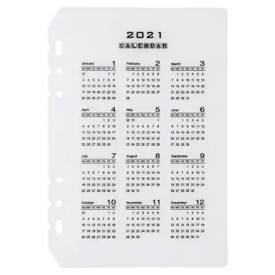 Placa de inserções de silicone a6 a5, acessórios de papelaria transparente com partição dura para calendário, placa de inserções de papelaria 2021