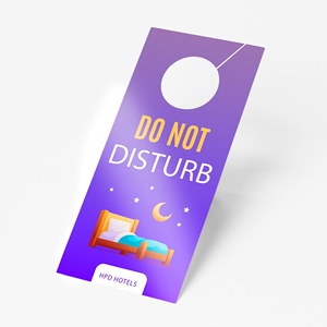 Paper Cardboard Printing <strong>Knob</strong> Hanging Advertising Flyer <strong>Door</strong> Hanger Flyer for Hotel - Product Image 3