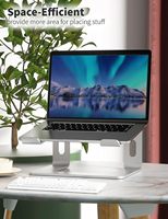 Support de moniteur de bureau ergonomique détachable avec rangement inférieur, support pour ordinateur portable en aluminium pour le bureau (un seul niveau)