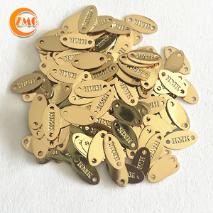 Etiqueta Metálica para Ropa con Logotipo Personalizado, Chapada en Oro, Grabada, Circular Pequeña, de Alta Calidad, al por Mayor - Product Image 2