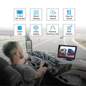 Système <span class=keywords><strong>de</strong></span> surveillance d'angle mort BSD 7 pouces avec enregistrement 2 canaux et écran d'affichage HD pour camions, bus et poids lourds - Product Image 3
