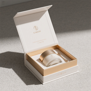 Boîte en papier de luxe avec fermeture à rabat, impression personnalisée du logo, cosmétiques haut de gamme, soins de la peau, crème pour le visage, crème pour les yeux, emballage avec couvercle magnétique - Product Image 4