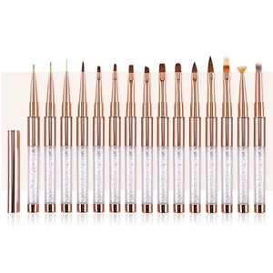 15 <span class=keywords><strong>tipos</strong></span> <span class=keywords><strong>de</strong></span> cepillo <span class=keywords><strong>de</strong></span> <span class=keywords><strong>uñas</strong></span> con mango <span class=keywords><strong>de</strong></span> cristal <span class=keywords><strong>de</strong></span> oro rosa, cepillo <span class=keywords><strong>de</strong></span> Gel <span class=keywords><strong>para</strong></span> manicura, pluma <span class=keywords><strong>de</strong></span> extensión <span class=keywords><strong>de</strong></span> Gel UV, esmalte <span class=keywords><strong>de</strong></span> <span class=keywords><strong>uñas</strong></span>, pintura, dibujo, pincel delineador - Product Image 1