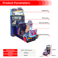 Équipement de divertissement intérieur, machine de jeu d'arcade de haute qualité à monnayeur, simulateur de conduite automobile, cockpit de simulation de course