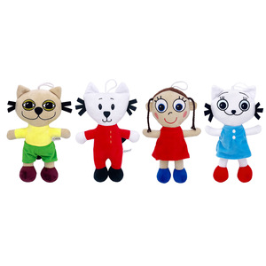 4 jouets en peluche super doux populaires pour <span class=keywords><strong>petites</strong></span> filles, poupées chat avec rembourrage en coton PP, en stock - Product Image 5