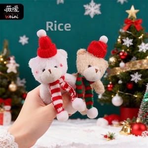 Oso de Peluche Navideño con Colorete, Muñeco Adorno Colgante, Juguete, Regalo Festivo, Relleno de Algodón PP, 16cm, Venta al por Mayor Transfronteriza, ODM - Product Image 3