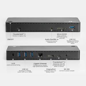 Intel Docking Station 40 gbit/ S Thunderbolt 3 4 K พร้อมพอร์ต Giga - Product Image 1