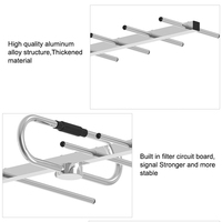 Antena Logarítmica HD de Onda Terrestre, Antena Yagi Digital HDTV, Antena TDT DTV DTMB UHF, Antena de TV Digital para Exteriores con Montaje en Poste