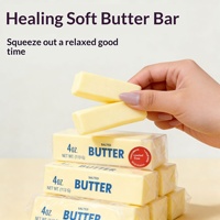 Jouets Squishy : Bâton anti-stress souple en forme de beurre, jouet à presser anti-stress en forme de bâton de fromage à mémoire de forme, très populaire
