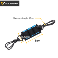 Casque tactique IDOGEAR en nylon 500D avec sangle élastique et support de batterie pour CR123A, équipement d'autodéfense