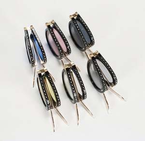 Lunettes de soleil de luxe de haute qualité pour femmes, logo personnalisé, monture en métal ovale, lunettes de soleil pliantes avec diamants, lunettes de soleil pour hommes 2021 - Product Image 5