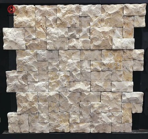 Dalles de <span class=keywords><strong>pavé</strong></span> en pierre calcaire pour extérieur, <span class=keywords><strong>pavé</strong></span> en pierre calcaire <span class=keywords><strong>gris</strong></span> poli, revêtement mural en pierre calcaire, travertin - Product Image 6