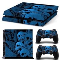 Skull Design PVC Skin Sticker für PS4 Slim Console und Controller Aufkleber für ps4 Slim Skin Sticker Control für ps4 Gebraucht