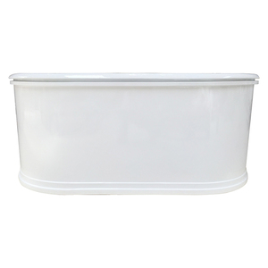 Baignoire moderne autoportante en fonte de 60/66/72 pouces avec jupe en acier de forme ovale antique pour salle de bain - Product Image 5