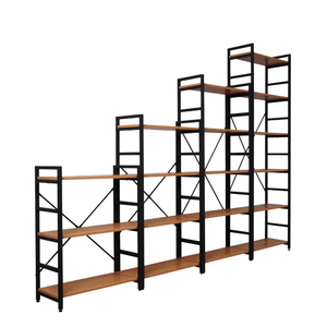 Étagère murale asymétrique à 4 niveaux avec rangement ouvert et structure élégante pour la décoration intérieure - Product Image 2