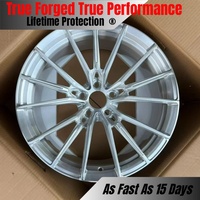 Jantes forgées monobloc VeroX 18-24 pouces 5x112 5x114.3 5x120 style HF-T, finition argent brossé intégral pour M4 G82 Taycan CT5-V