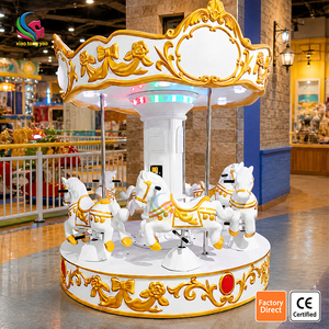 Carrusel Infantil de 6 Asientos con Monedas, Mini Carrusel de Caballos para Centros Comerciales y Parques de Diversiones Interiores - Product Image 2