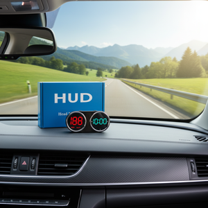 จอแสดงผลบนกระจกหน้ารถ (HUD) มาตรวัดความเร็วแบบดิจิตอล นาฬิกาเข็มทิศแบบเรียลไทม์ อุปกรณ์อิเล็กทรอนิกส์ในรถยนต์สำหรับยานพาหนะทุกประเภท - Product Image 3