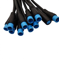 Connecteur de câble étanche M8 mâle-femelle à longueur personnalisée, 2 à 6 conducteurs, pour applications électroniques, 4 broches