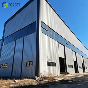 Entrepôt commercial modulaire préfabriqué en acier à haute clarté plafondée, pour stockage de marchandises et dépôt - Product Image 1