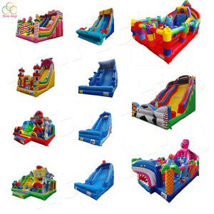 Yuedong joker 8 מ 'צבעוני מתנפחים קריקטורה קריקטורה ירח טיפוס צופית עיר כיף עם שקופיות ומכשולים - Product Image 6