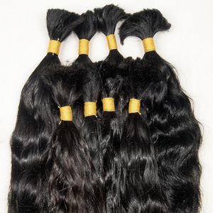 New Arrival Virgin Indian Remy Human Hair Bulk 100 Grams Machine Double Weft All Colors Perm Tamil Nadu - Product Image 1