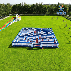 <span class=keywords><strong>Labyrinthe</strong></span> gonflable géant de 20*20m, jeu d'obstacles, jeu de compétition sportive pour adultes et enfants en plein air, jeu d'évasion gonflable - Product Image 3