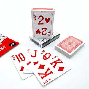 Custom Logo Poker Deck Waterproof PVC Poker Cards Paper Printed Box Free Sample Advertising Poker Cards