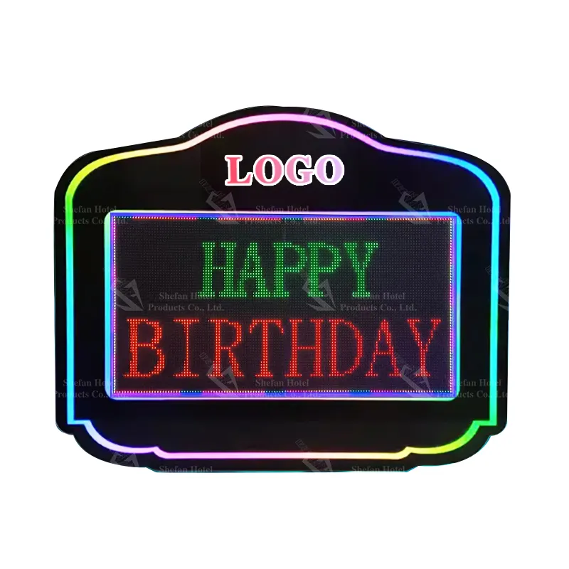 Birthday Event Club Signs Custom Vip Board Christmas Led Message Board Programmable Bottle Presenter for Night Club