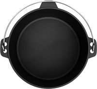 Casserole en fonte 9QT pour le camping en plein air, cuisson au feu de bois, barbecue, cuisinière à bois de haute qualité pour l'extérieur